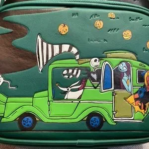 Her Universe Disney Camp Nightmare Before Christmas Bag Backpack Jack And Sally NWT Disney  main image 4